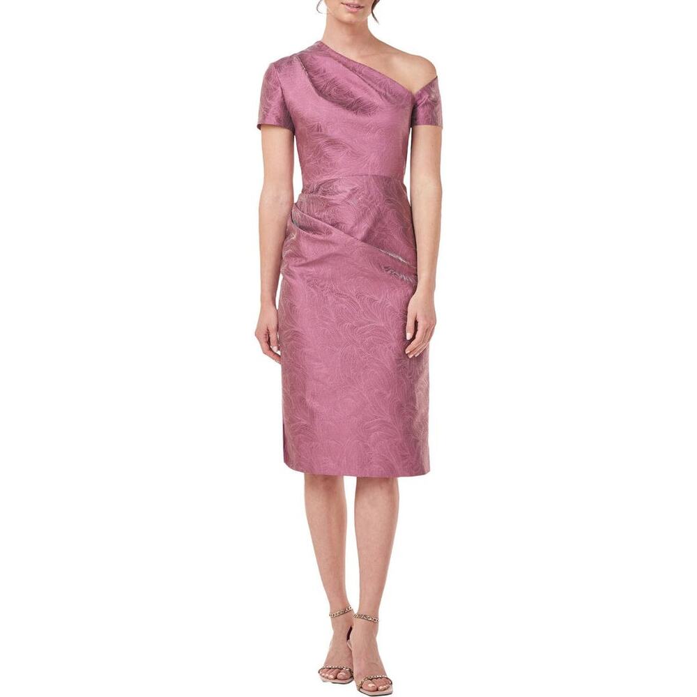 Kay Unger New Womens Caitlyn Midi Formal Dress Heather Rose Size 6 with Flaw